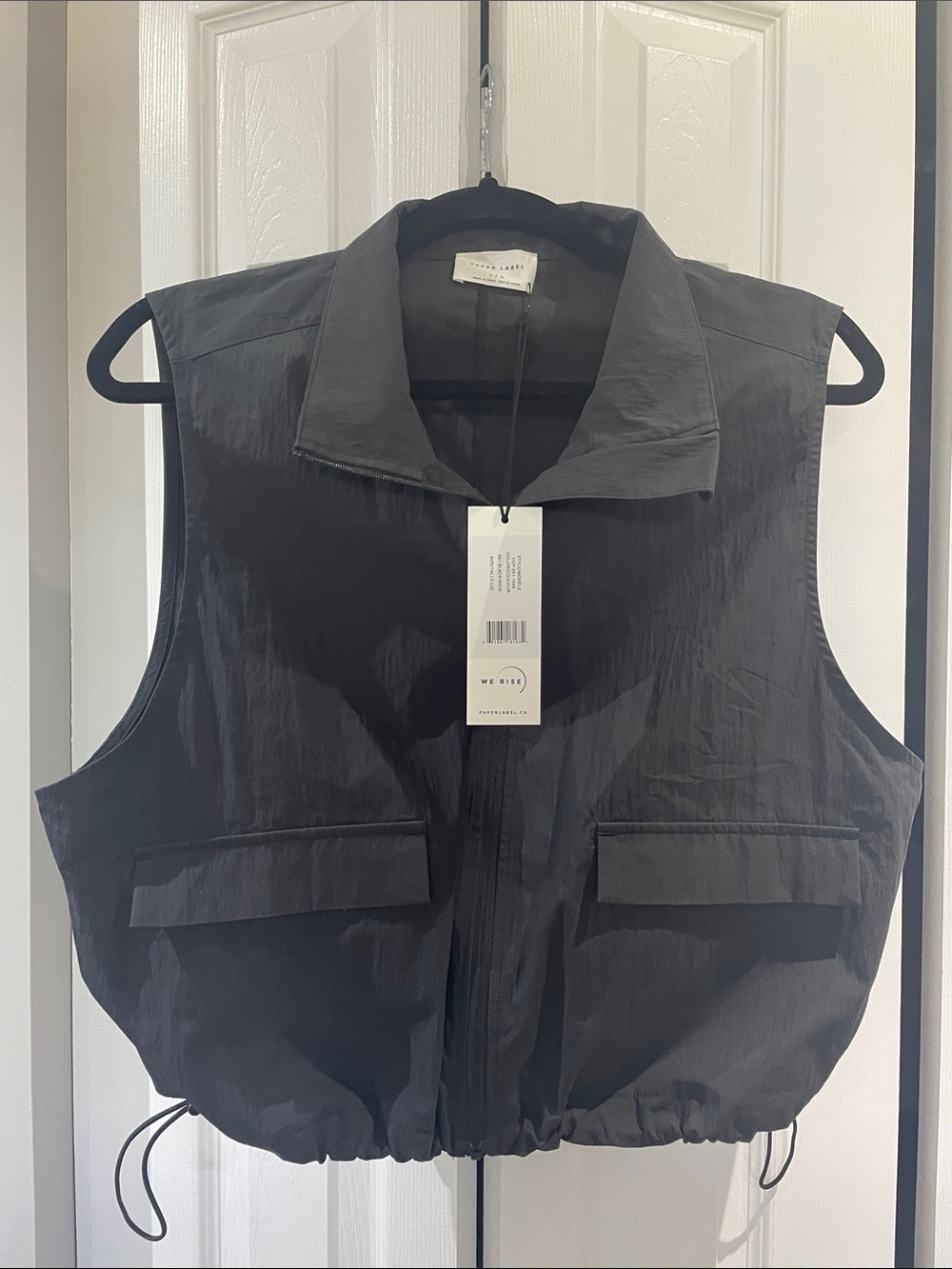 NWT Black Nylon Vest/ Top - Picture 5 of 8